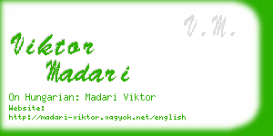 viktor madari business card